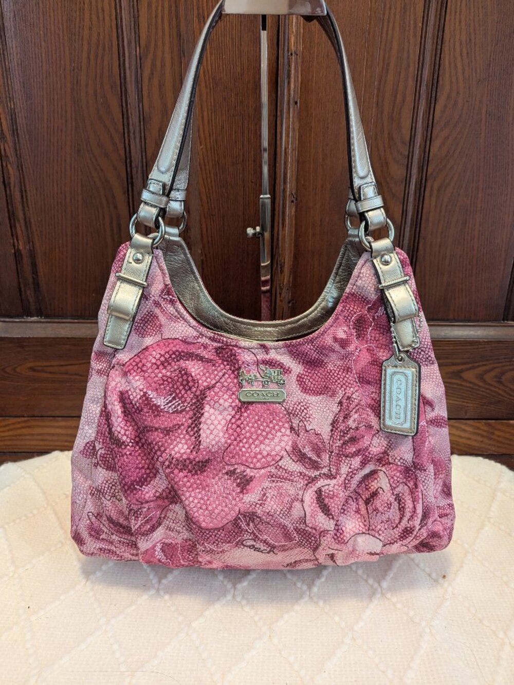 Coach Maggie Madison Floral Shoulder Bag Hobo Limited Edition 19642